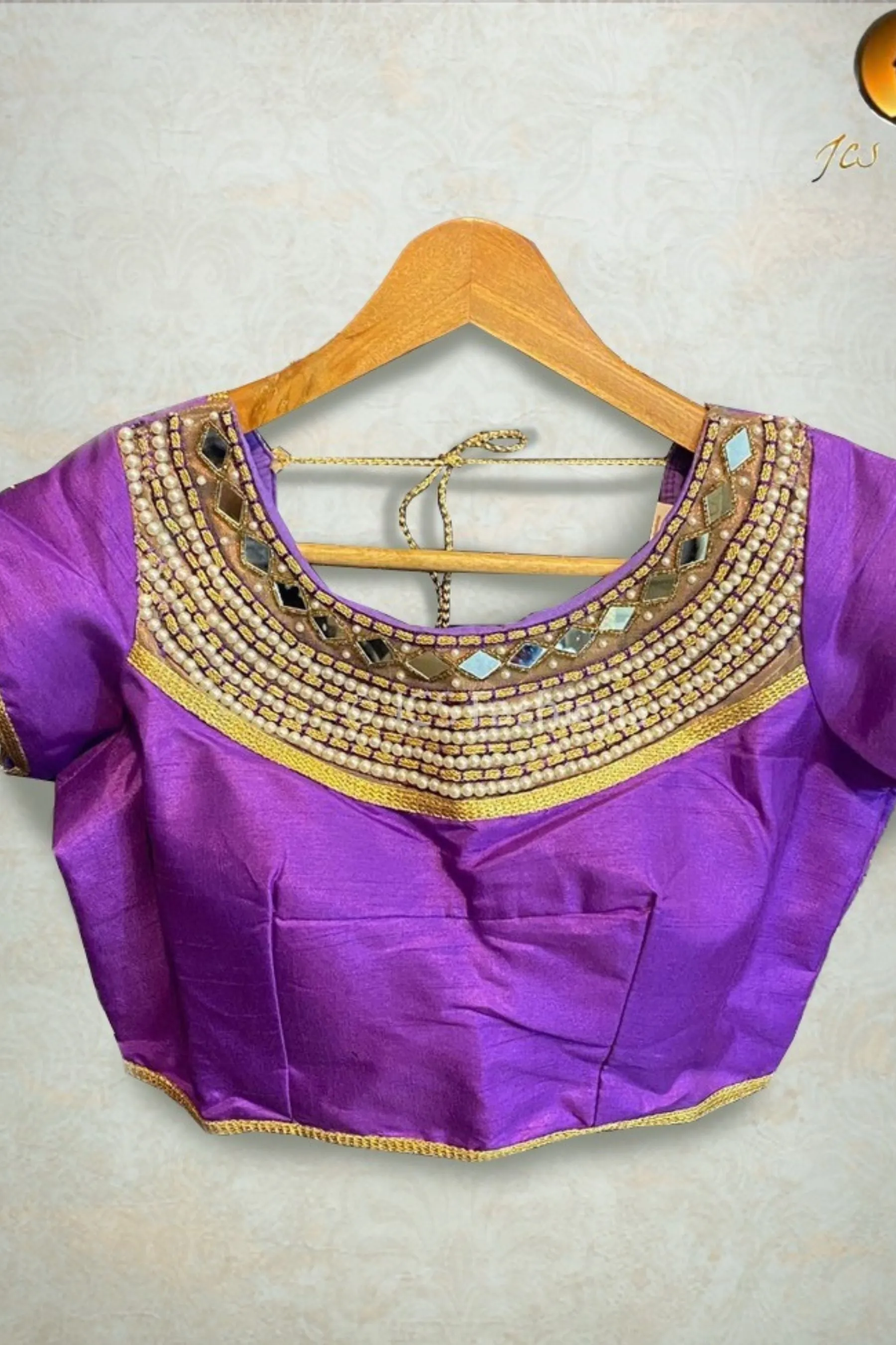 Banarasi Elegance: High-Demand Embroidered Readymade Blouse by JCSFashions