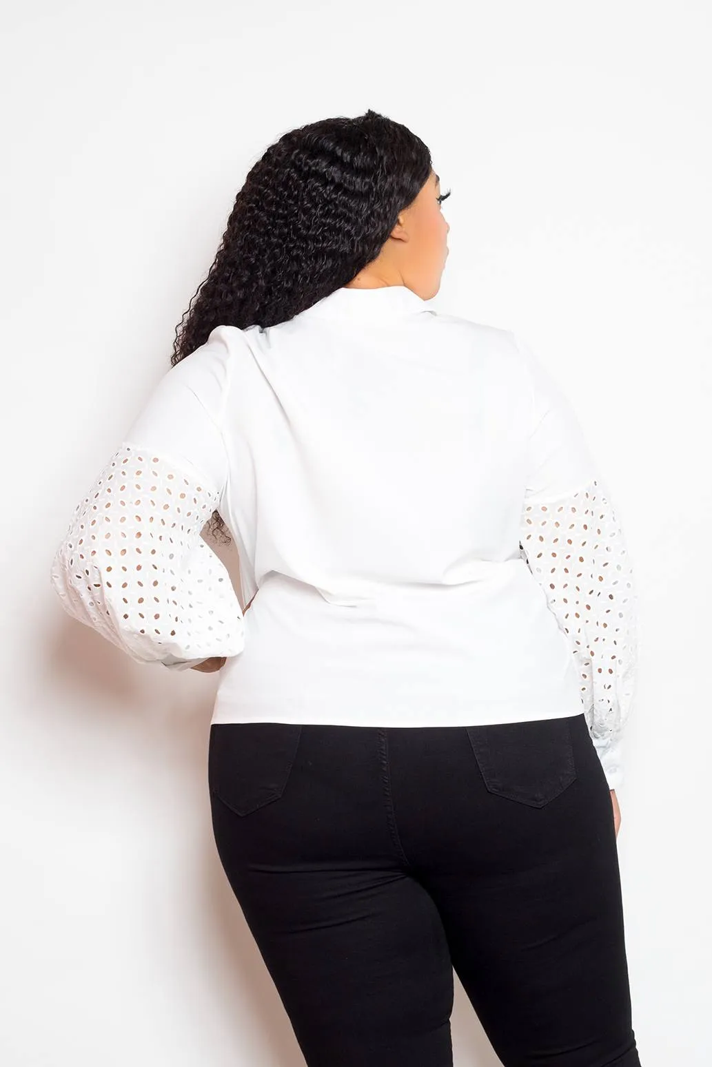 Blouse with Punched Sleeves