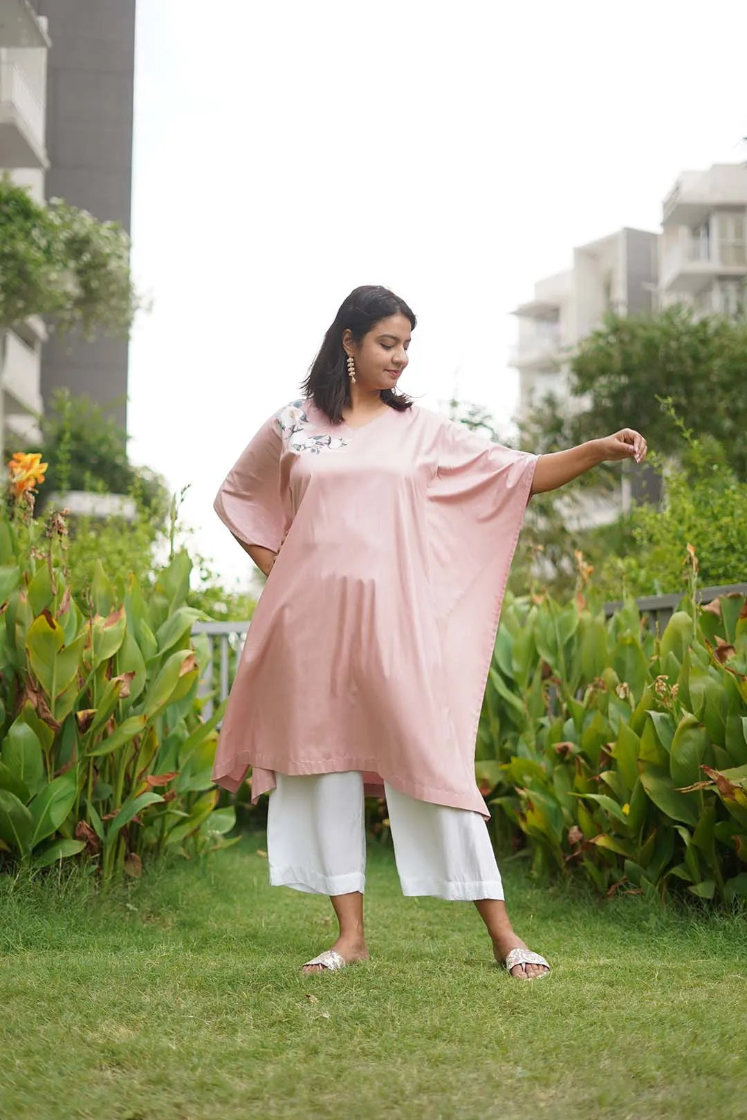Blush Rayon LongKurta - PureGulabi