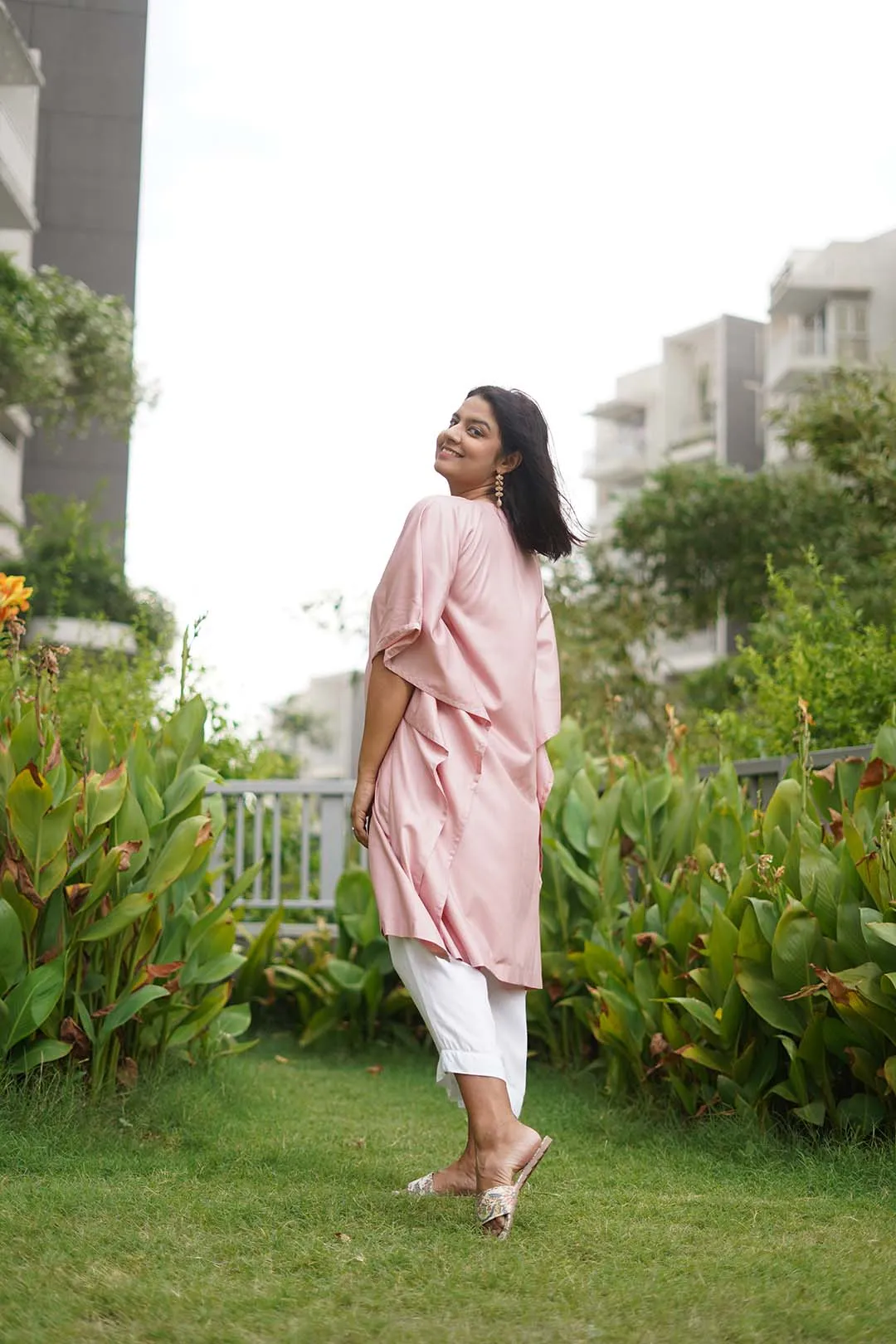 Blush Rayon LongKurta - PureGulabi