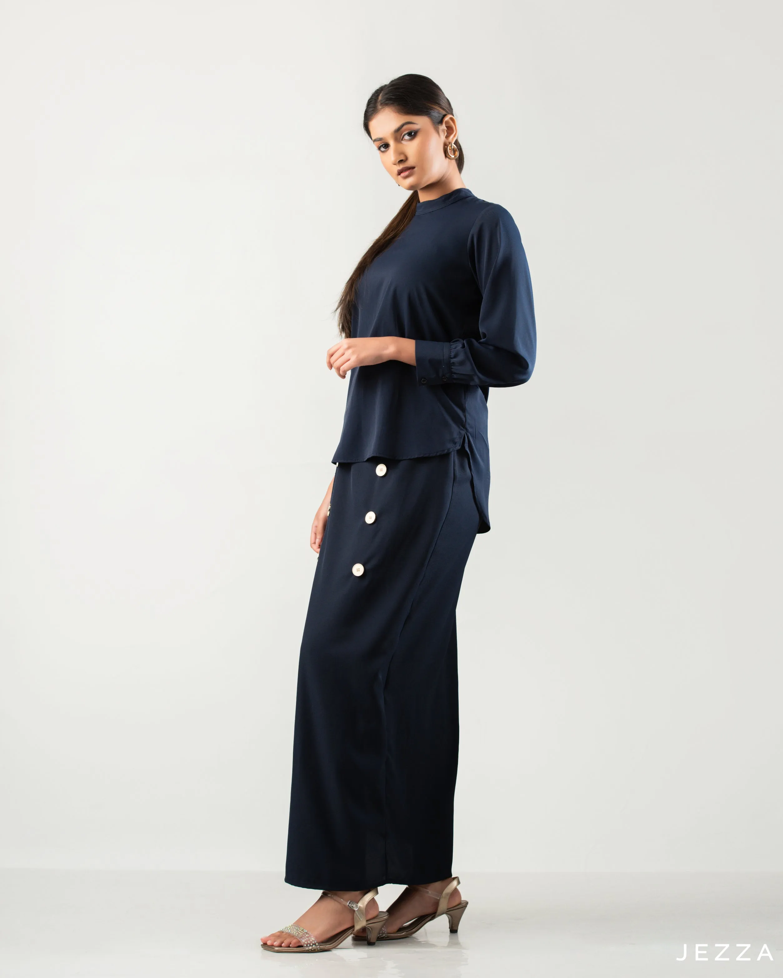 Chic Polyester Top and Skirt Set 59421/54802