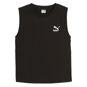 Classics Ribbed Relaxed Embroidered Logo Crew Neck Tank Top