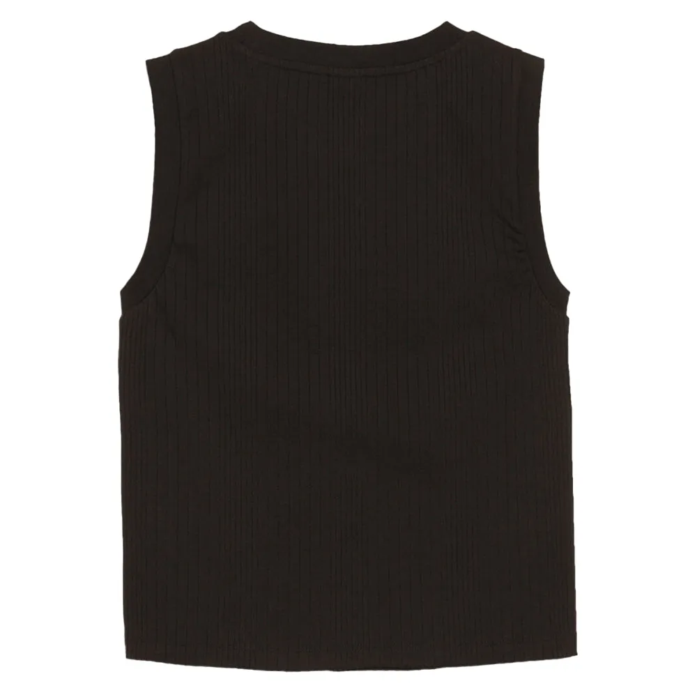 Classics Ribbed Relaxed Embroidered Logo Crew Neck Tank Top