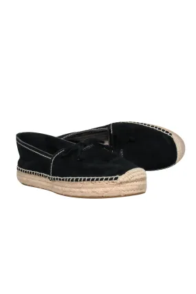 Coach - Black Suede Espadrilles w/ Bow Sz 9