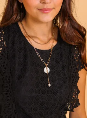 Coin Layered Chain Necklace