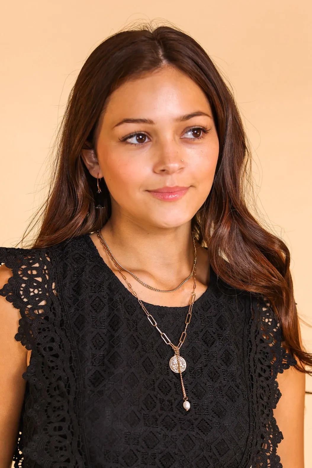 Coin Layered Chain Necklace