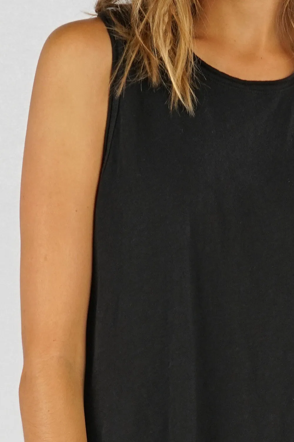 Cotton Slub Basic Knit Sleeveless Top