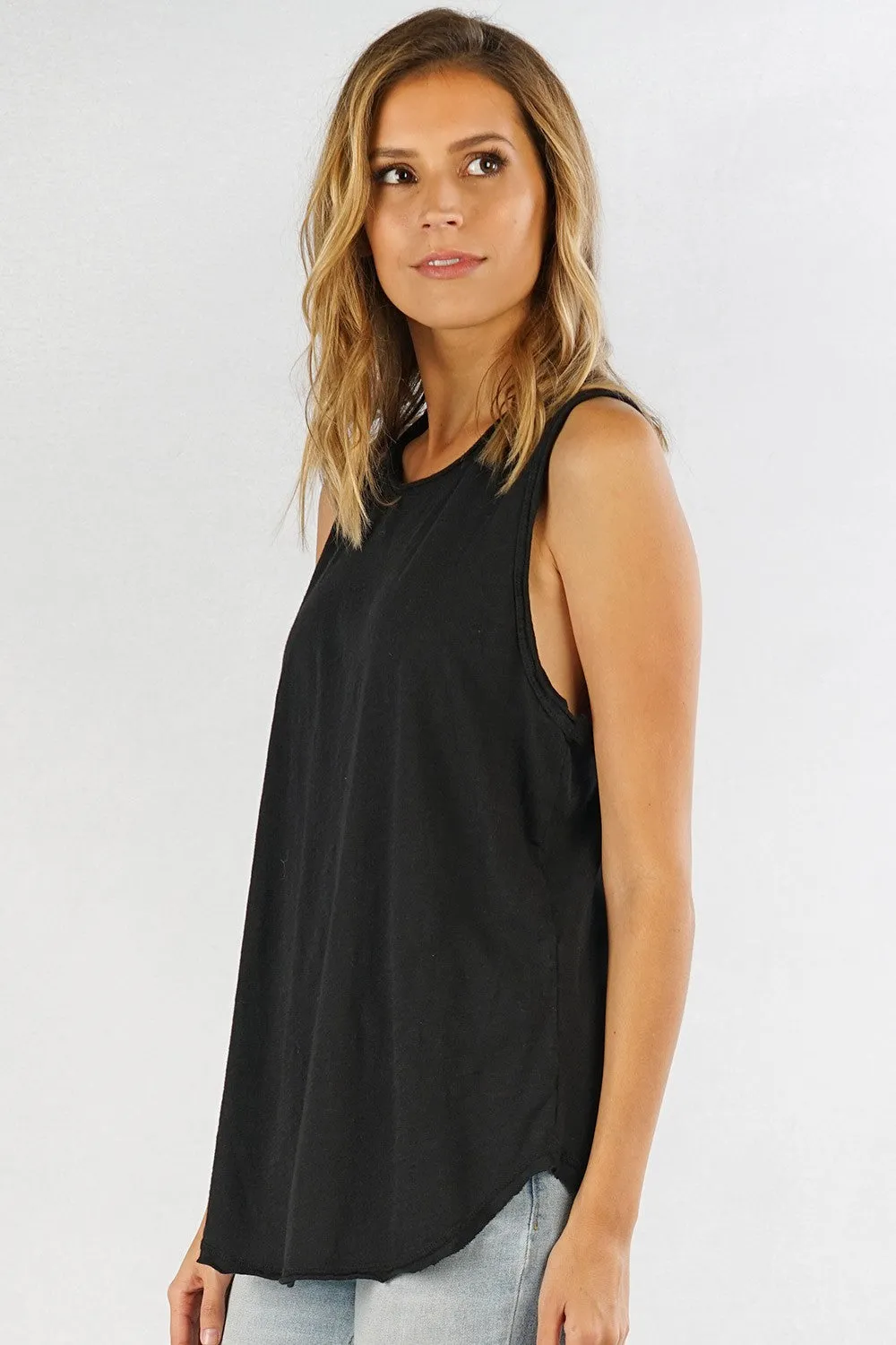 Cotton Slub Basic Knit Sleeveless Top