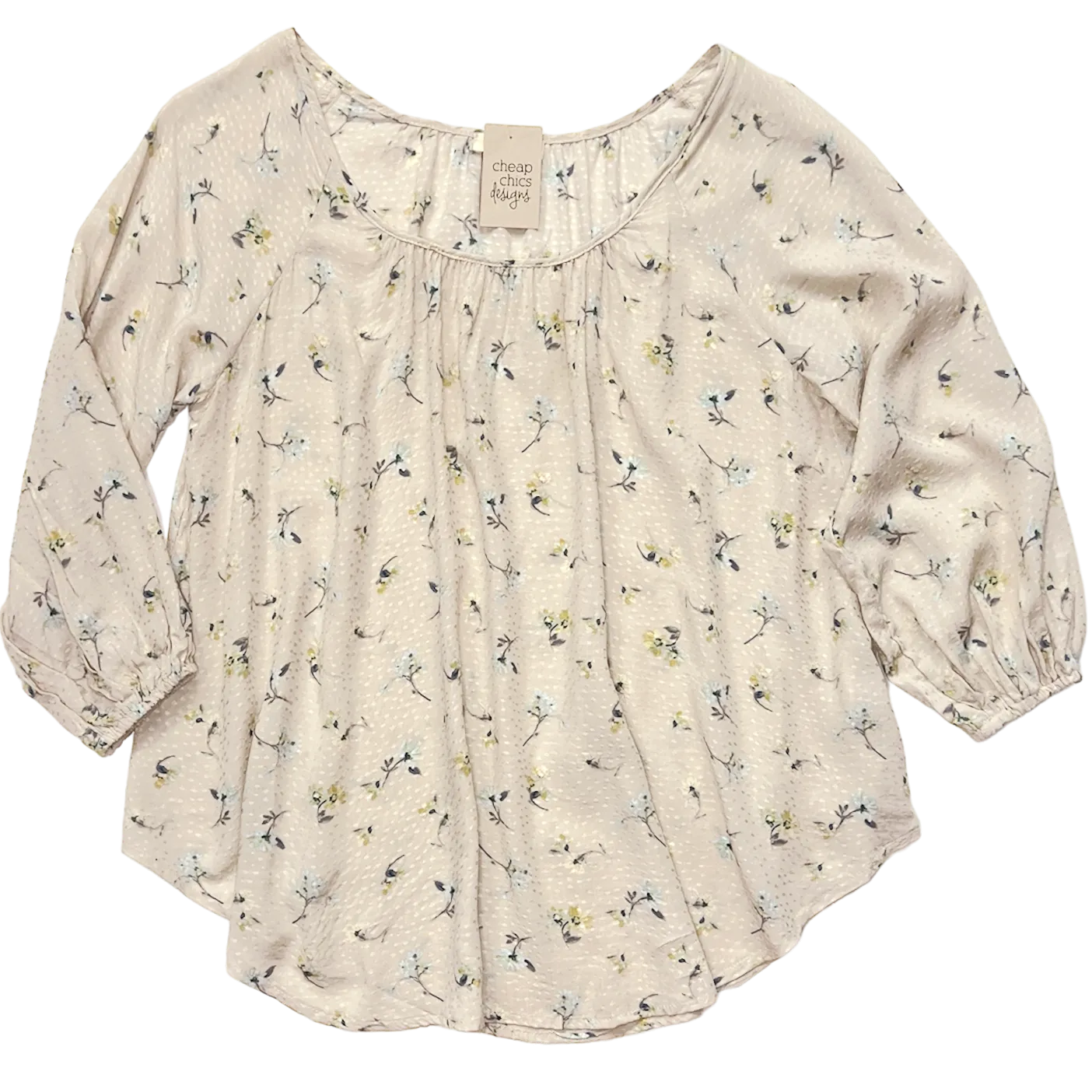 Ditsy Floral Textured Top