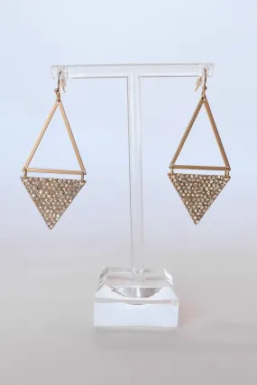 Diva Days Geo Crystal Pave Drop Earrings