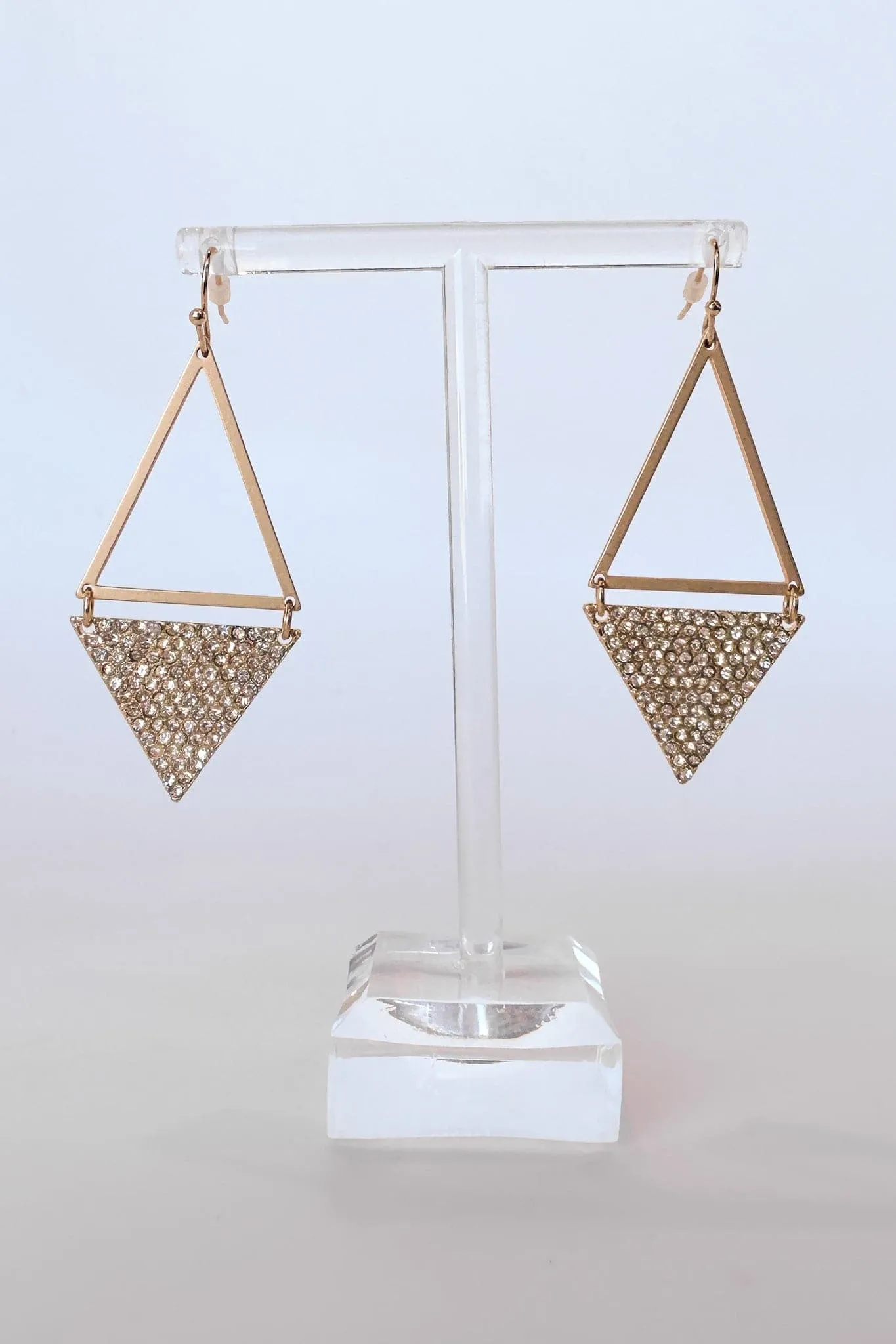 Diva Days Geo Crystal Pave Drop Earrings
