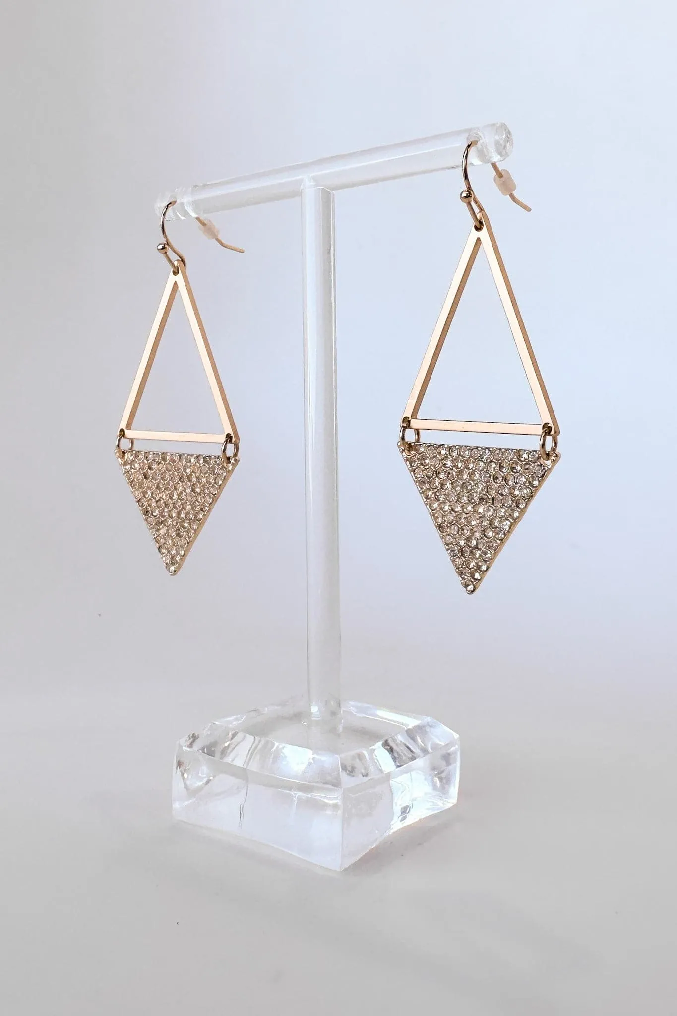 Diva Days Geo Crystal Pave Drop Earrings