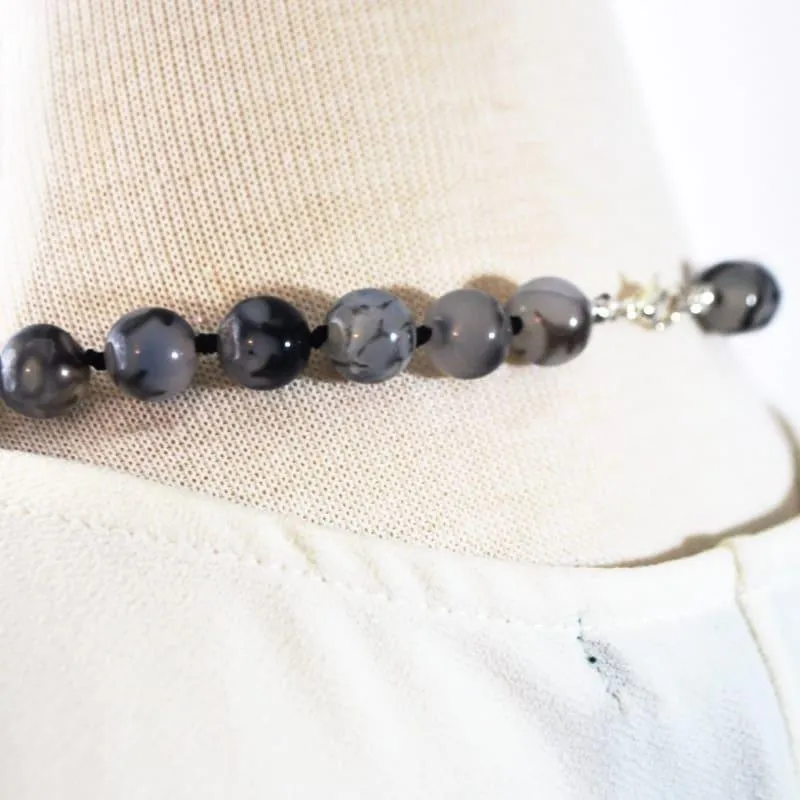 Dragon Eye Agate Beaded Necklace