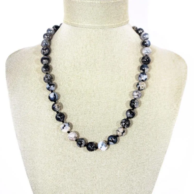 Dragon Eye Agate Beaded Necklace