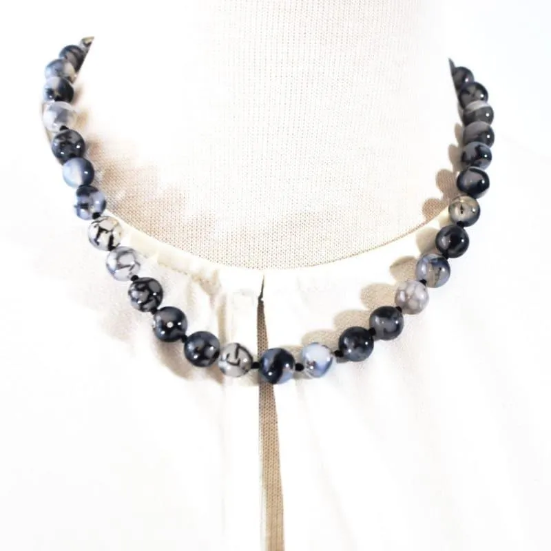 Dragon Eye Agate Beaded Necklace