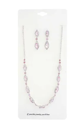 Elegant Marquise Rhinestone Loop Necklace