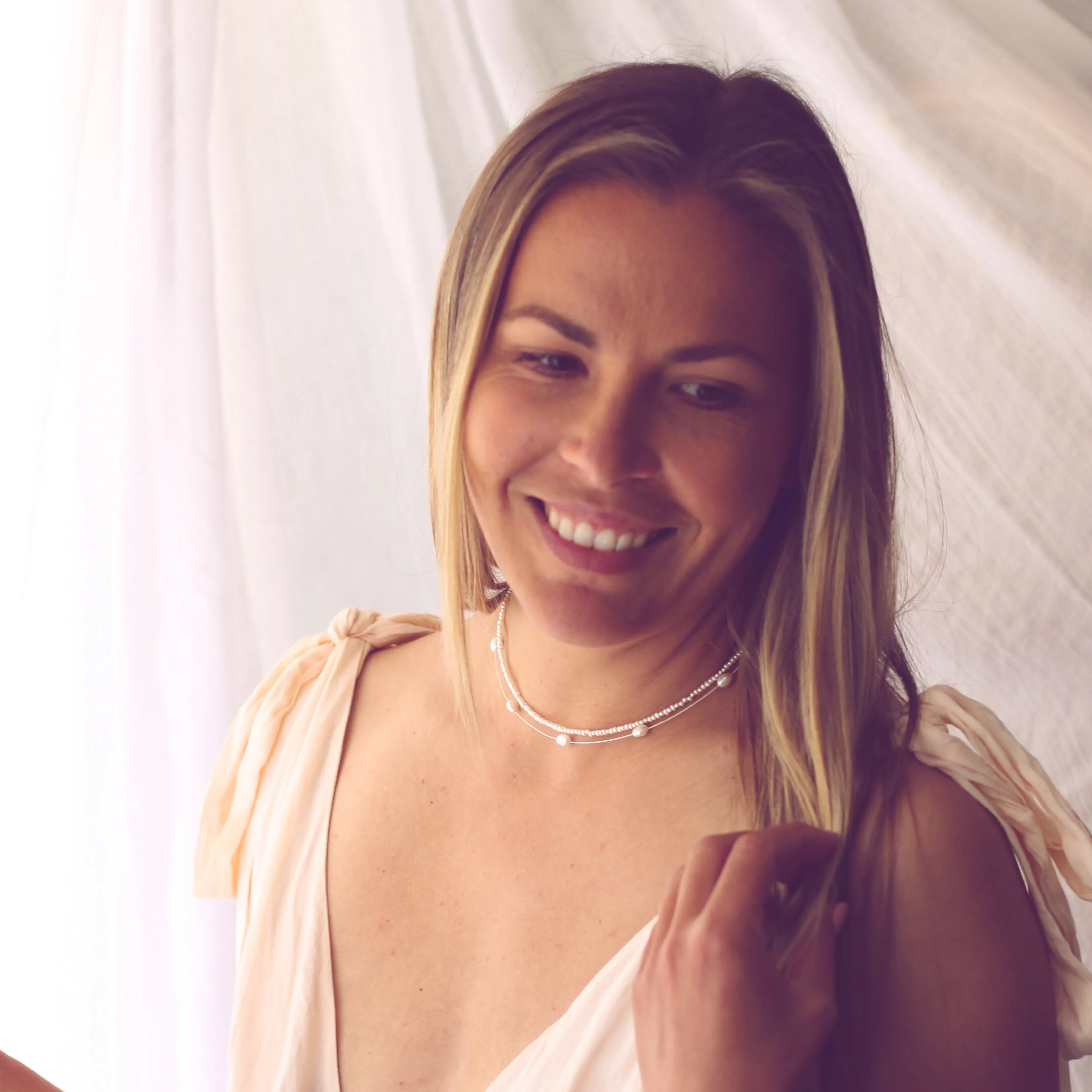 Elegant Pearl Necklace "Sheer Elegance"