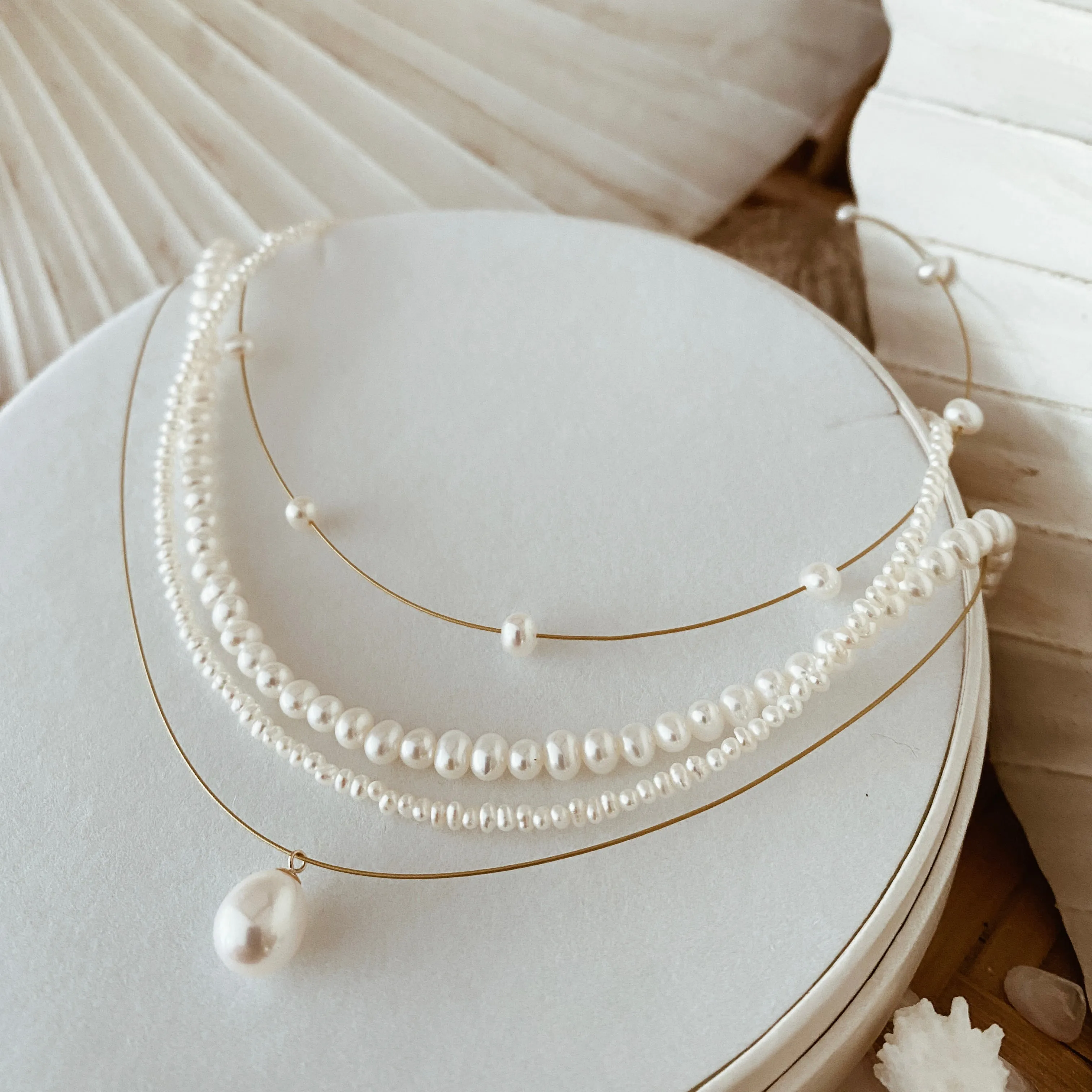 Elegant Pearl Necklace "Sheer Elegance"