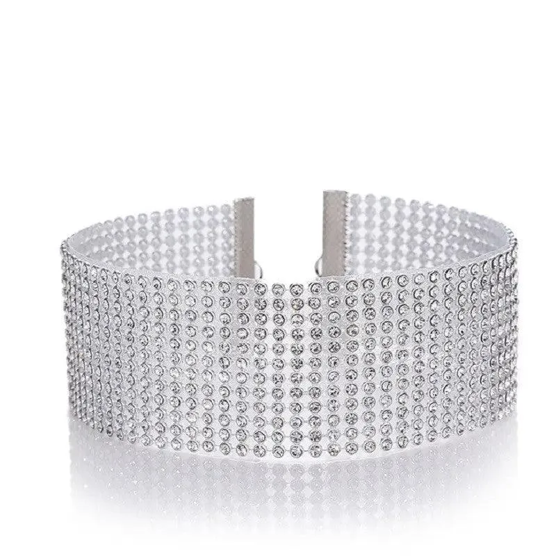 Elegant Rhinestone Choker Necklace