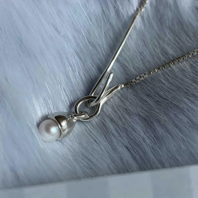 Elegant Silver Plated Pearl Necklace