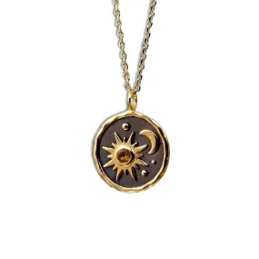 Elegant Sun Moon Necklace