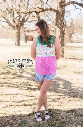 Floral Fancy Tank (Jade)