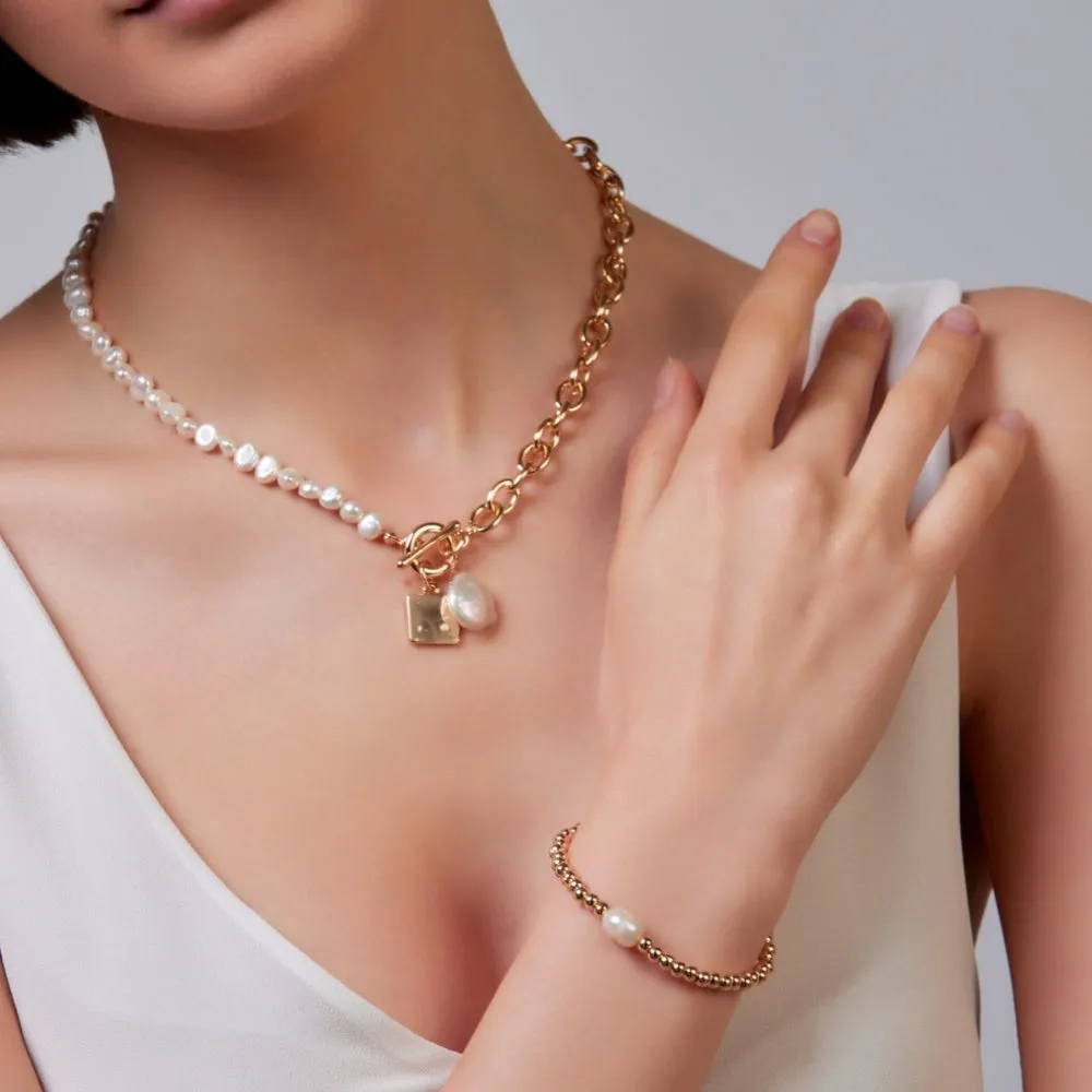 Freshwater Pearl & Charms Necklace