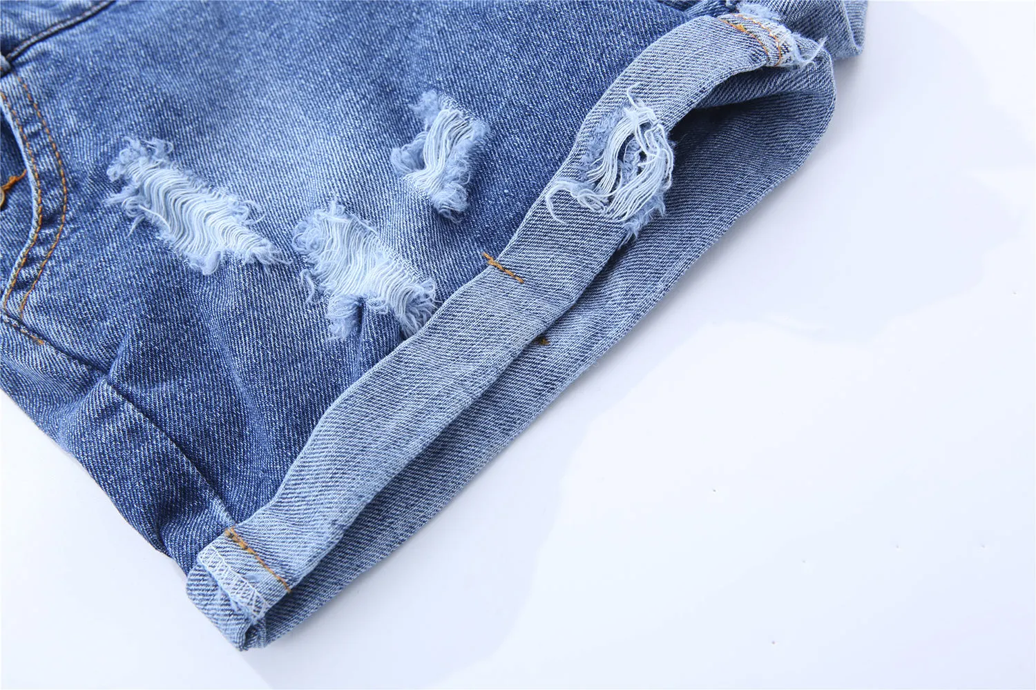 Girls Jeans Overalls Ripped Denim Shortalls