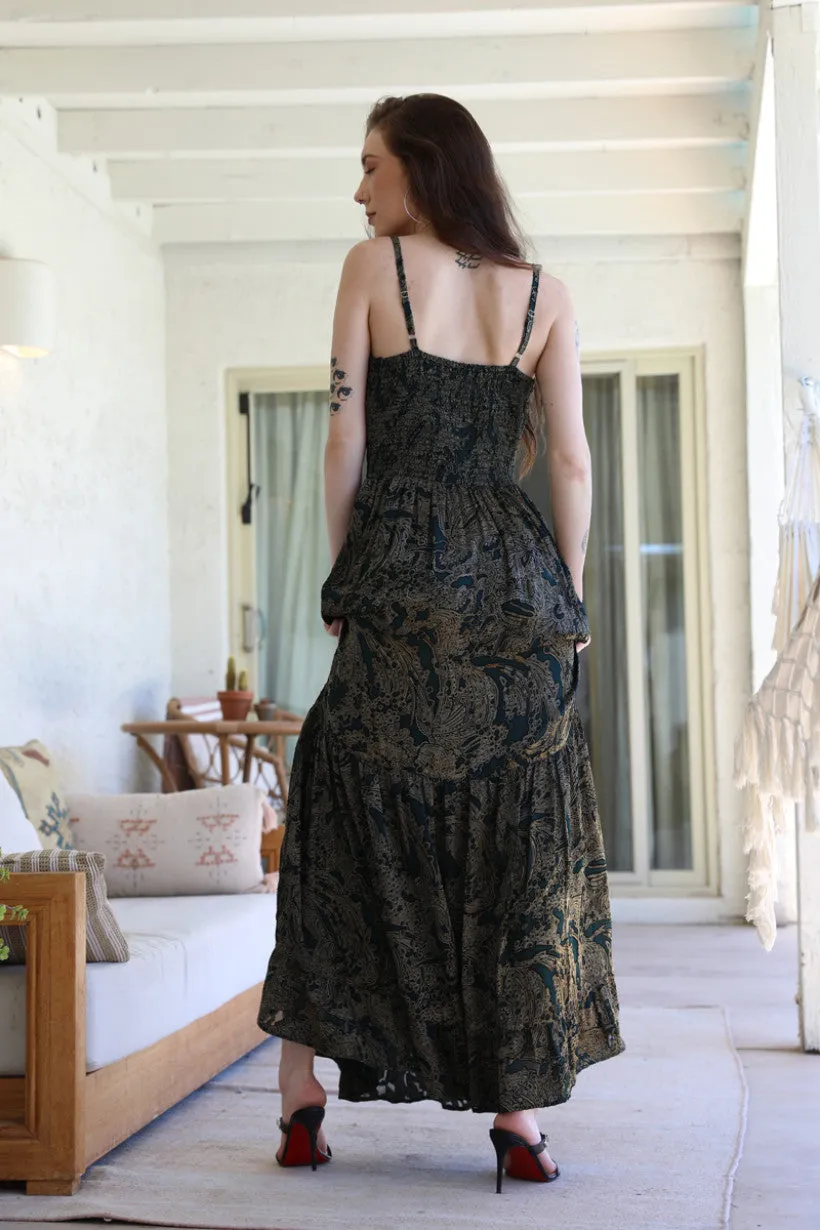 Gold Accent Luxe Maxi Dress