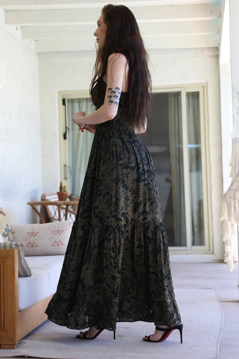 Gold Accent Luxe Maxi Dress
