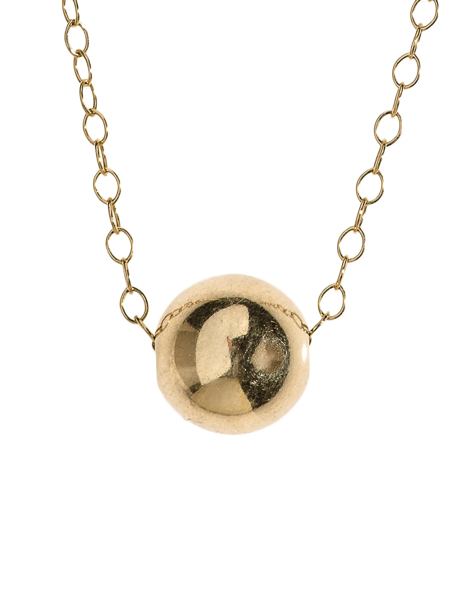 Gold Ball Necklace Ball Bead Gold Filled Chain