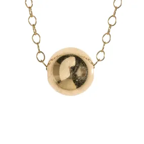Gold Ball Necklace Ball Bead Gold Filled Chain