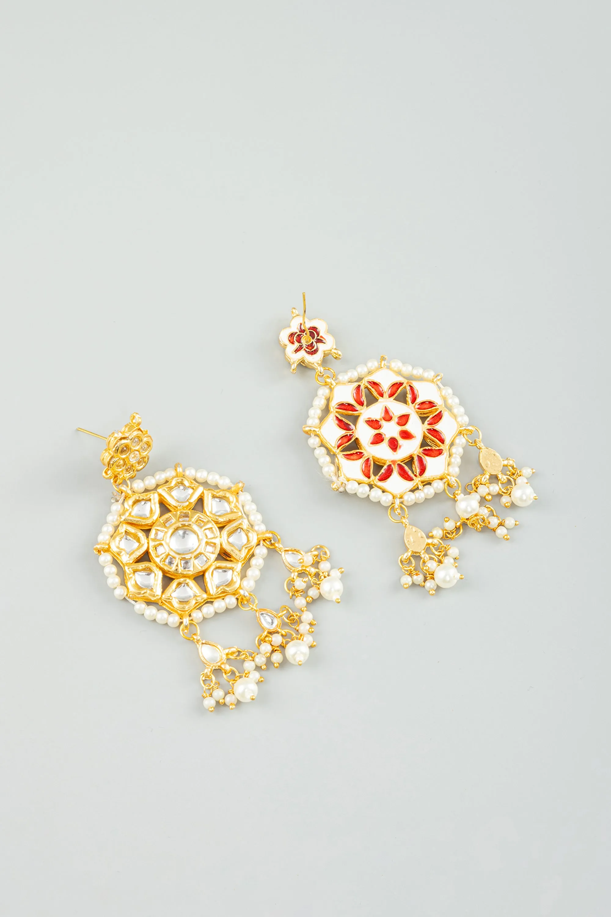 Gold Plated Chokar Necklace with Kundan and Pearl