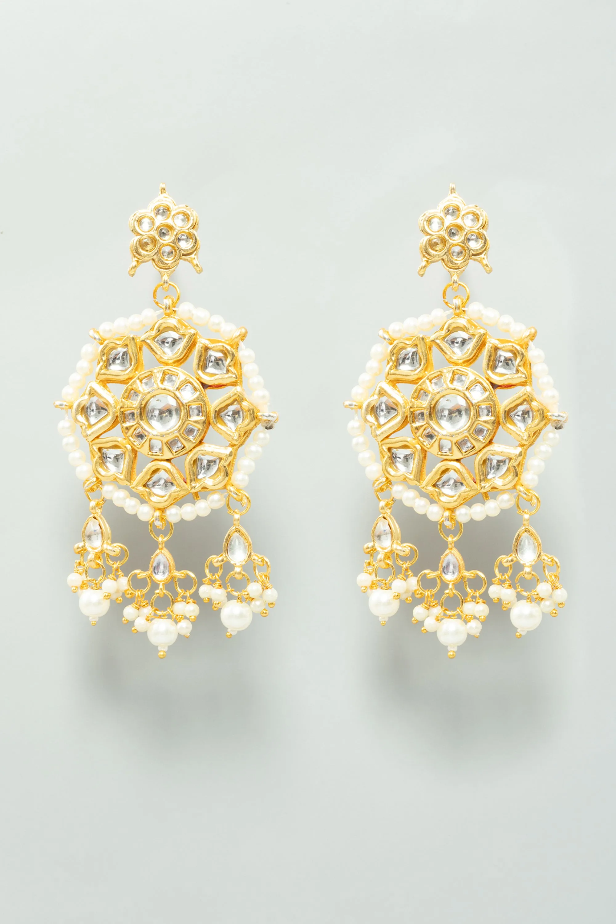 Gold Plated Chokar Necklace with Kundan and Pearl