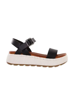 Hayley Platform Black Sandal