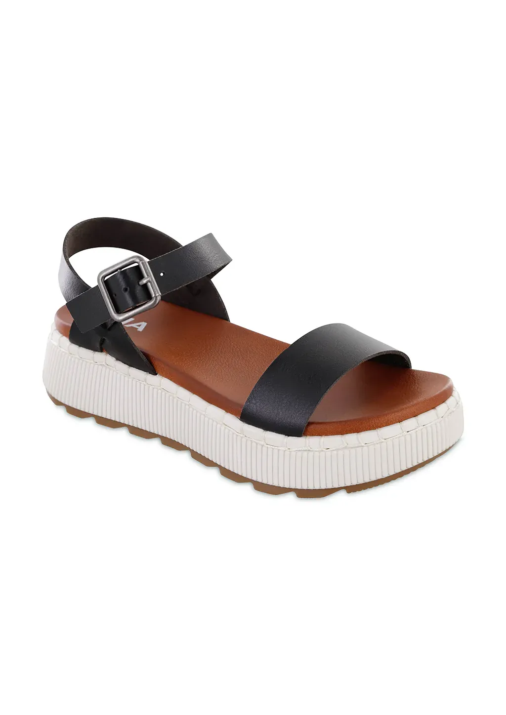 Hayley Platform Black Sandal