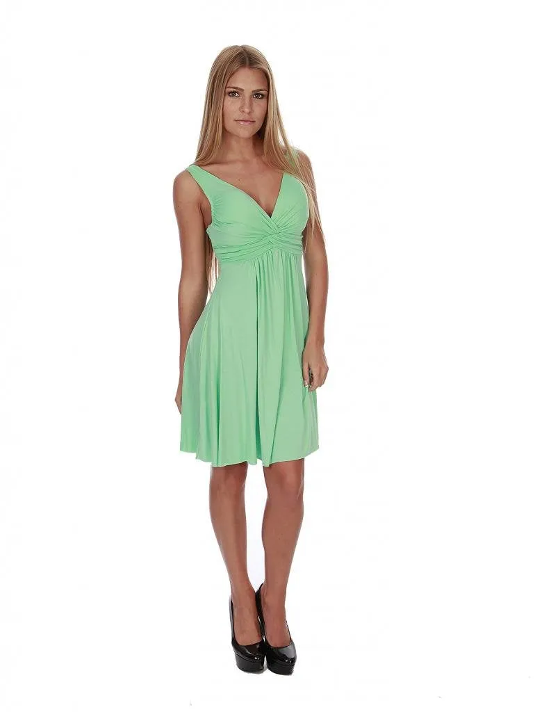 Hollywood Star Fashion Women's Knee Length Dress With Padded Bra