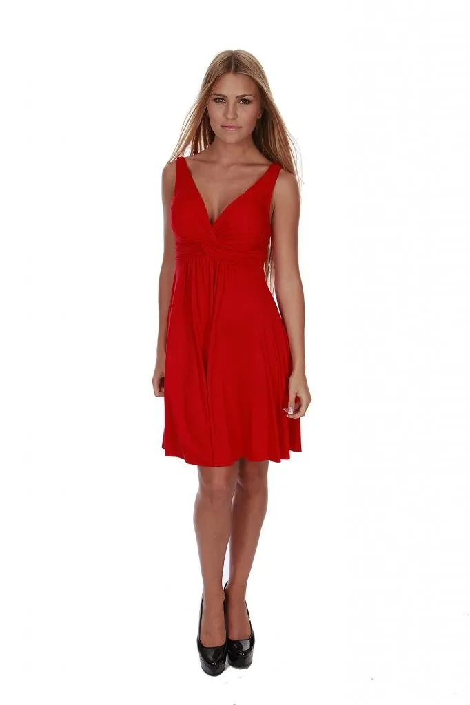 Hollywood Star Fashion Women's Knee Length Dress With Padded Bra