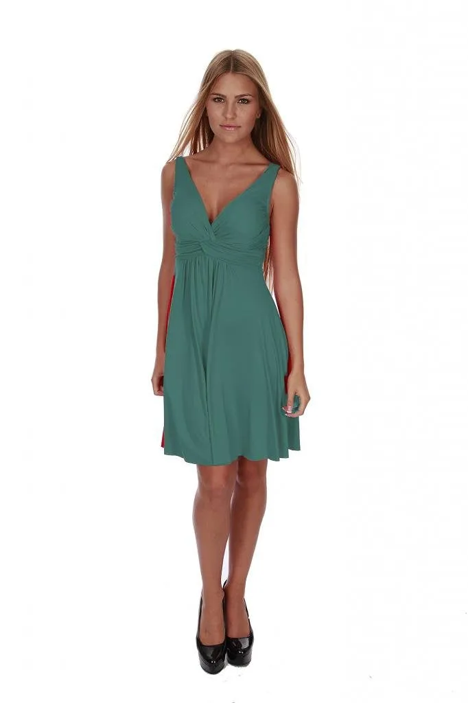 Hollywood Star Fashion Women's Knee Length Dress With Padded Bra