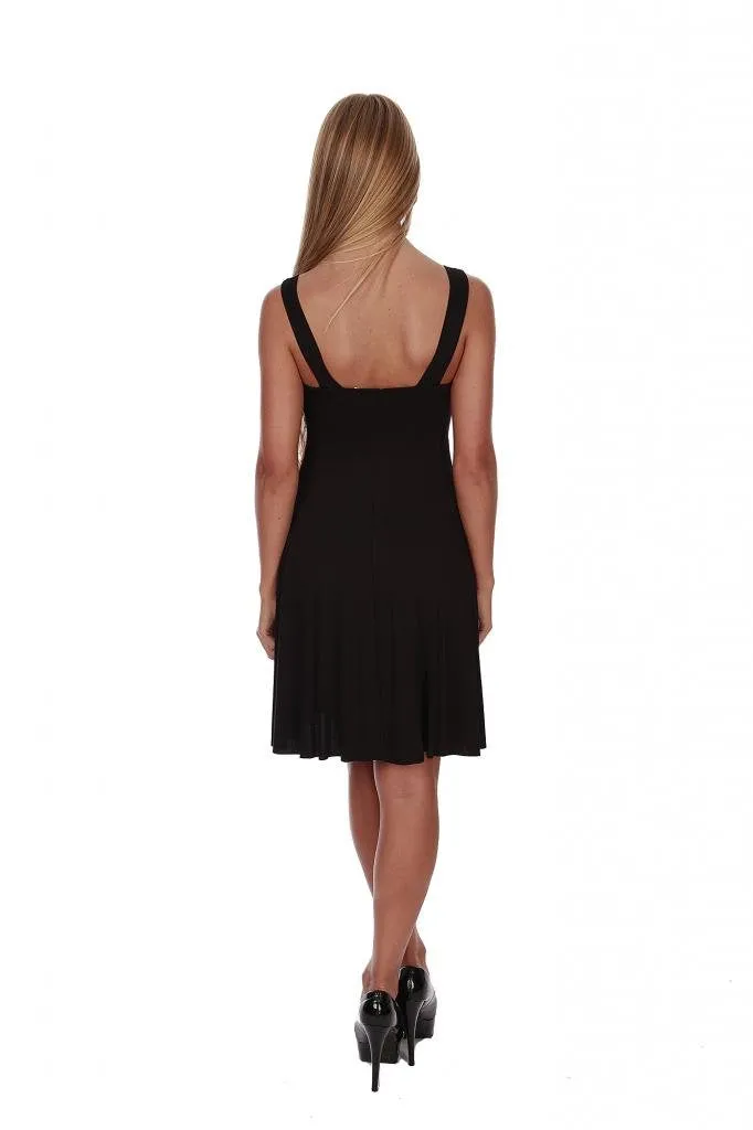 Hollywood Star Fashion Women's Knee Length Dress With Padded Bra