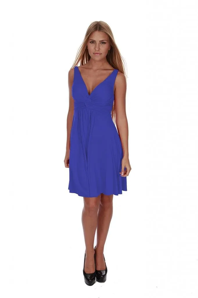 Hollywood Star Fashion Women's Knee Length Dress With Padded Bra