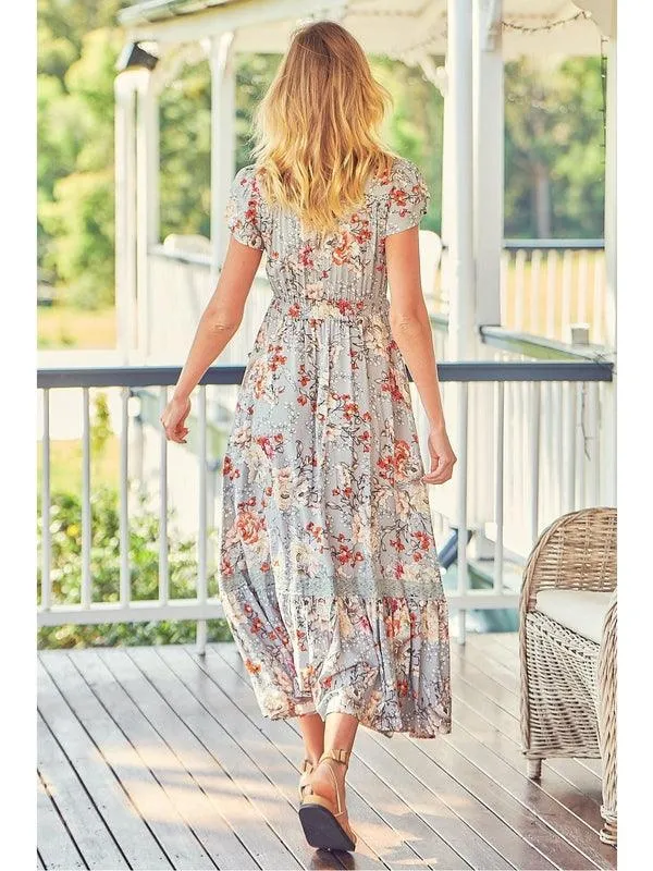 JAASE Orange blossom Print Carmen Midi