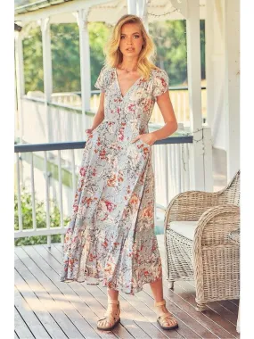 JAASE Orange blossom Print Carmen Midi