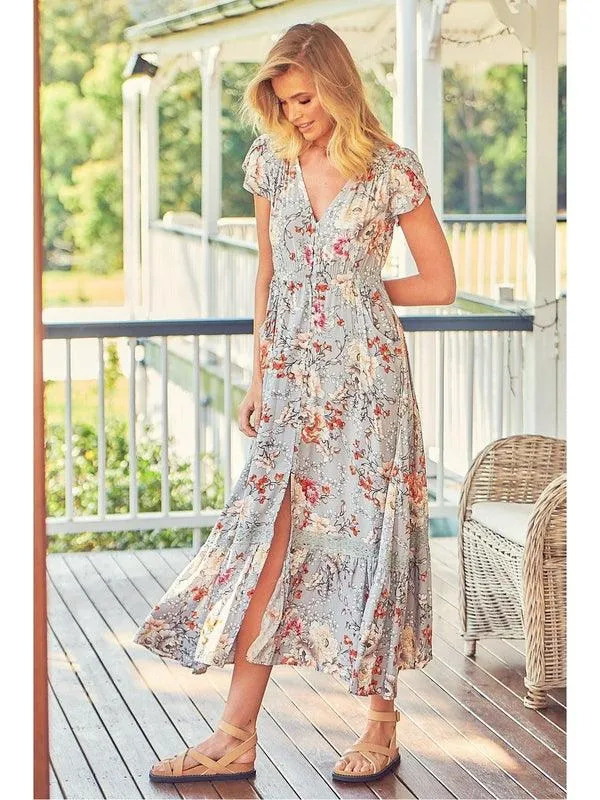 JAASE Orange blossom Print Carmen Midi