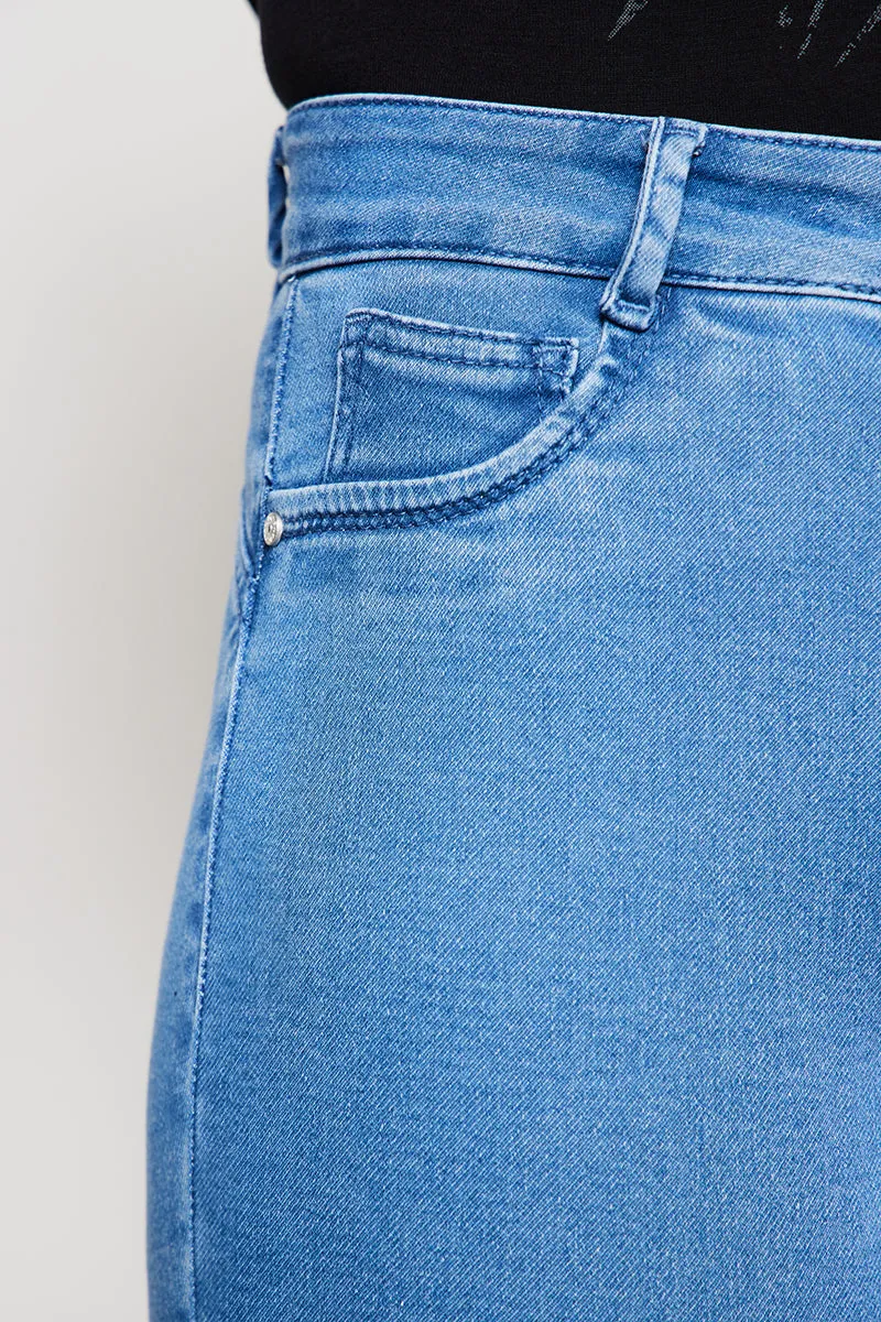 Jeans Tiro Medio Pitillo   4250