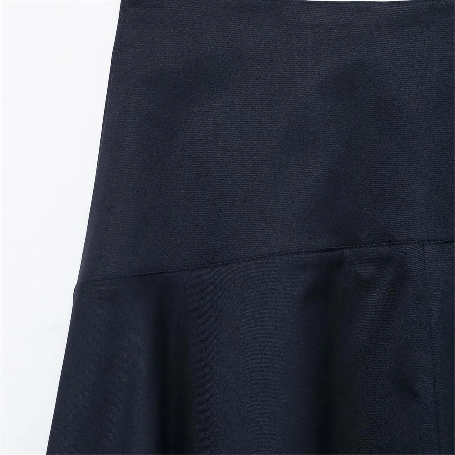 Jegsnoe Women's High Waist A-Line Front Button Midi Skirt Spring Summer Casual Solid Chic Long Skirt