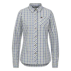 Juna Blouse - Olive/Blue Checked by Blaser