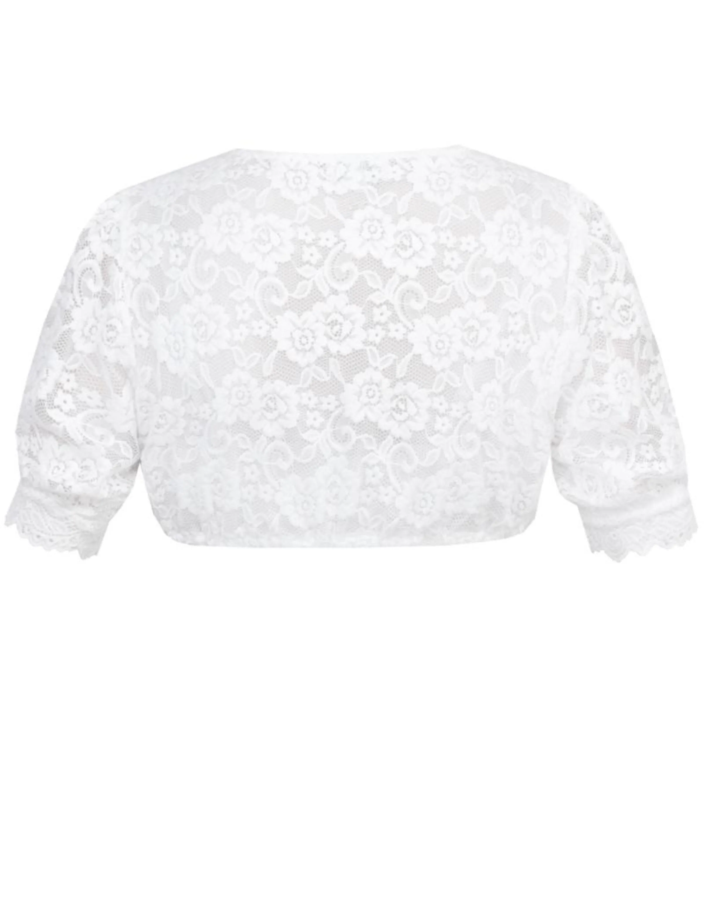 Lace Puff Sleeve Dirndl Blouse