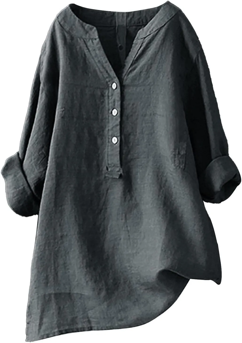 Linen Oversize Shirts Womens Button Roll Long Sleeve Tops Causal Elegant Dress Shirt Loose Chic Summer Linen Clothes