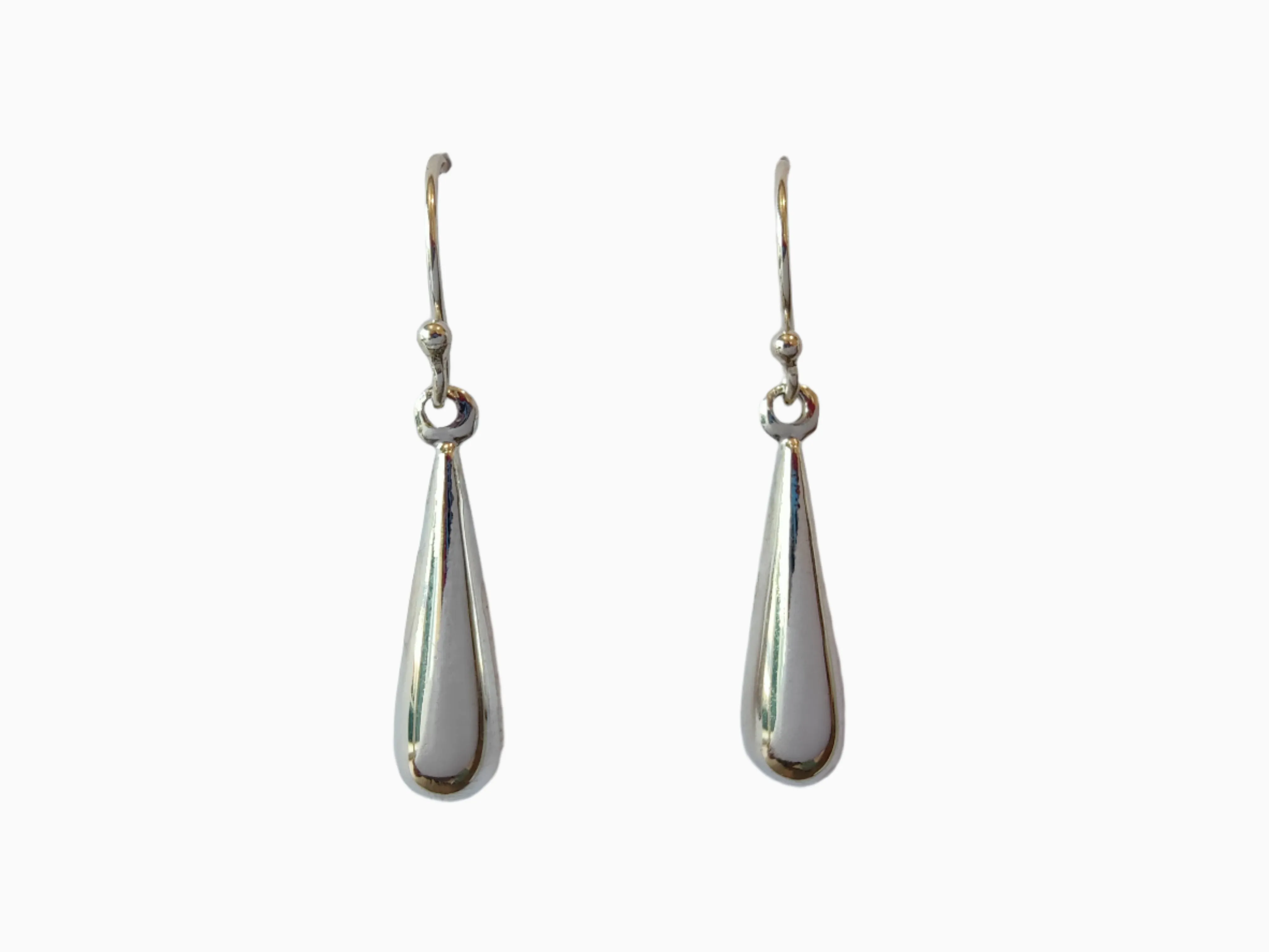 Long Oval Earrings - 925 Sterling Silver